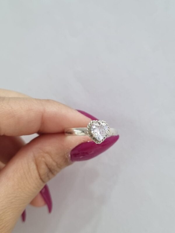 ANILLO de plata modelo en "corazon elevando"n19 - Image 3