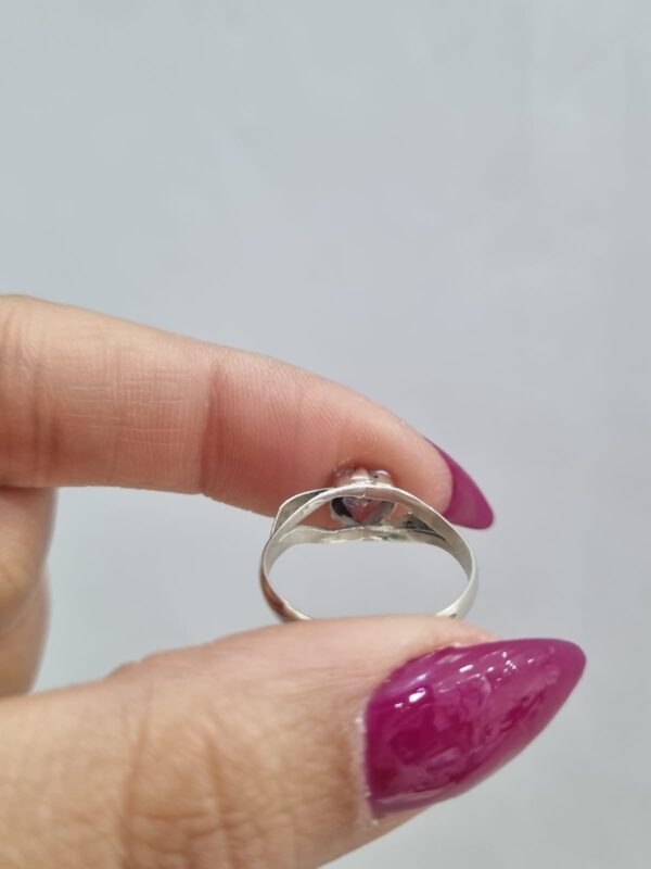 ANILLO de plata modelo CORAZON con piedra n15 - Image 2