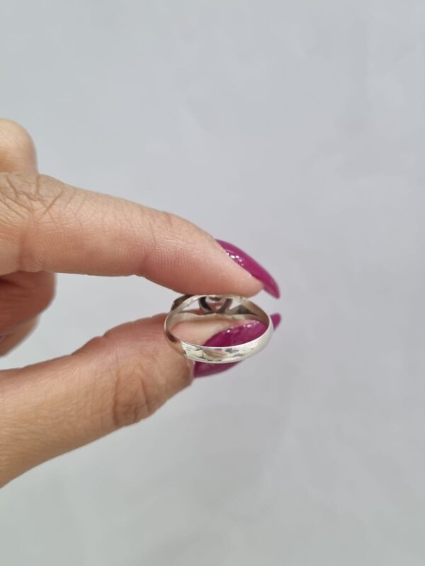 ANILLO de plata modelo CORAZON con piedra n15 - Image 3