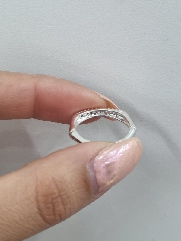 ANILLO de acero blanco modelo "CUADRADO" - Image 3