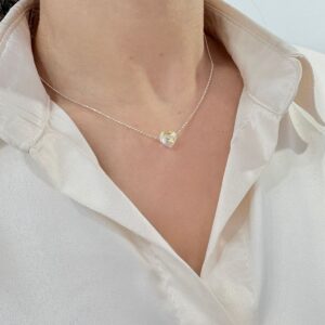 CONJUNTO de plata y cristal europeo corazon