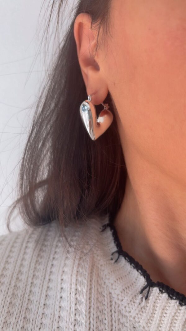 AROS de acero blanco modelo HEART