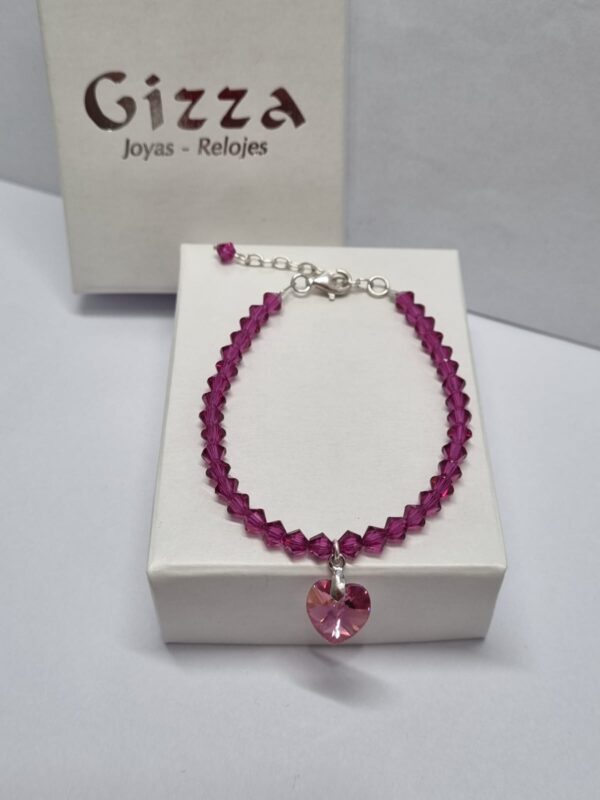 PULSERA de cristal europeo modelo con corazon - Image 3