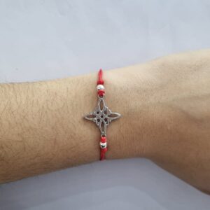PULSERAde hilo y bijou modelo NUDO DE BRUJA