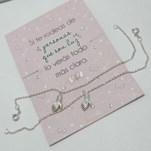 SET de pulseras de acero blanco modelo JEANE