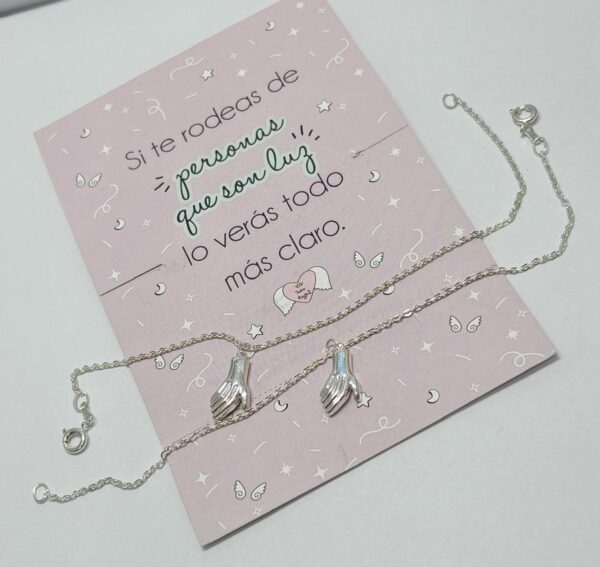 SET de pulseras de acero blanco modelo JEANE