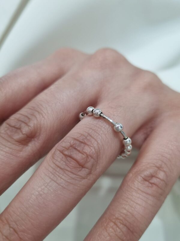 ANILLO de plata modelo anti ansiedad n18