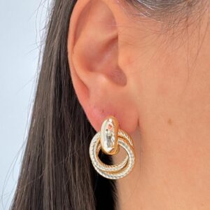 AROS de acero dorado modelo NUDO inflado