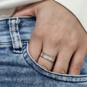 ANILLO de plata con oro n20
