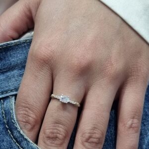 ANILLO de plata con oro modelo CINTILLO
