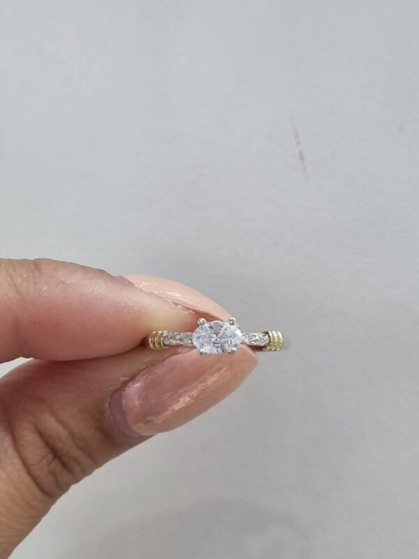 ANILLO de plata con oro modelo CINTILLO - Image 2