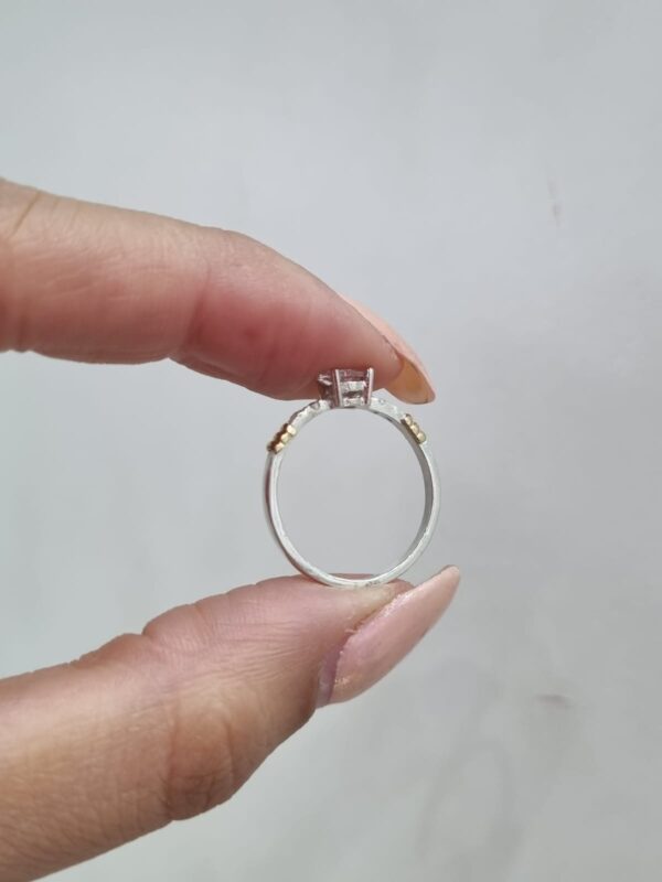 ANILLO de plata con oro modelo CINTILLO - Image 3
