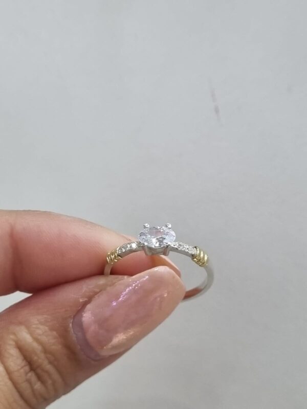 ANILLO de plata con oro modelo CINTILLO - Image 6