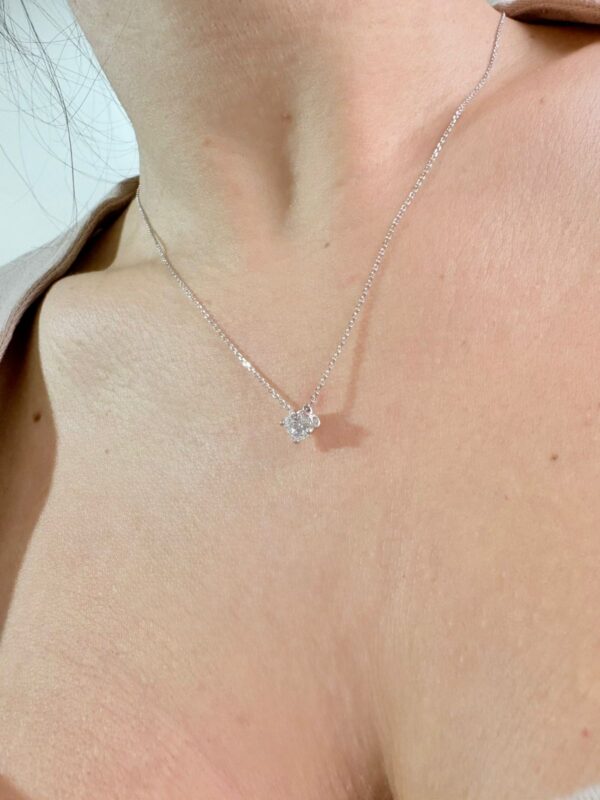 CONJUNTO de plata rodinada modelo PUNTO DE LUZ con piedra - Image 3