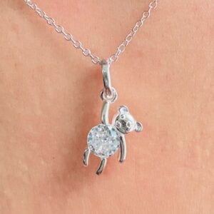CONJUNTO de plata rodinada diseño BEAR