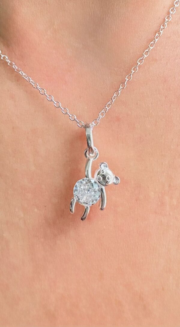 CONJUNTO de plata rodinada diseño BEAR