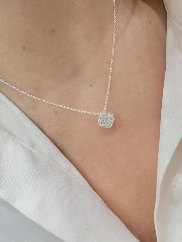 CONJUNTO de plata con dije diseño TREBOL - Image 2