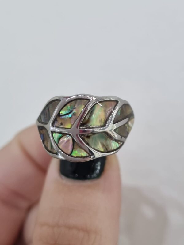 ANILLO de acero modelo HOJA