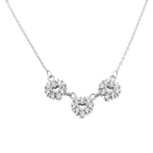 CONJUNTO de plata rodinada modelo CORAZONES