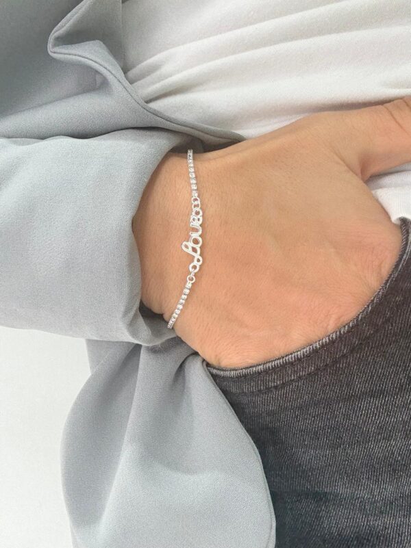 PULSERA de acero blanco modelo "LOVE" - Image 3