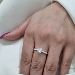 ANILLO de plata rodinada tipo CINTILLO n16