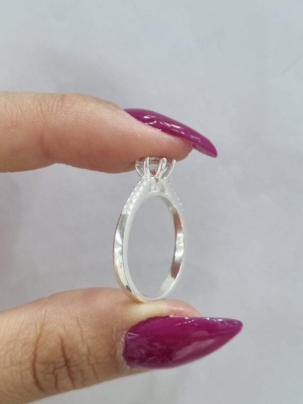ANILLO de plata rodinada tipo CINTILLO n16 - Image 5
