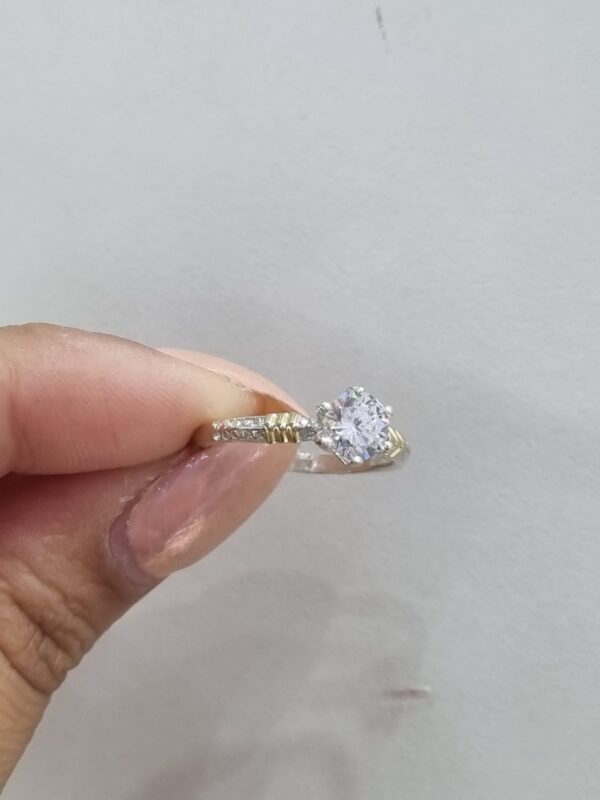 ANILLO de plata con oro modelo CINTILLO n°16 - Image 2