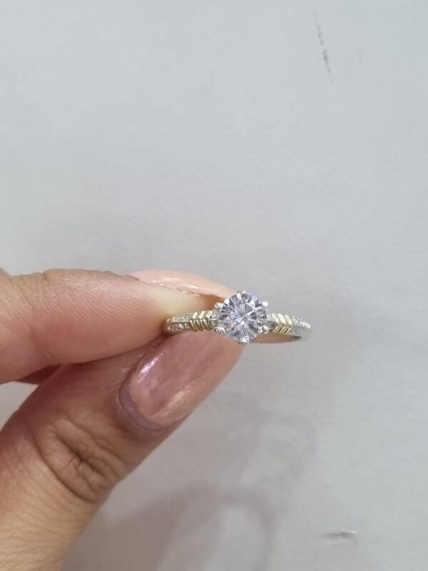 ANILLO de plata con oro modelo CINTILLO n°16 - Image 3