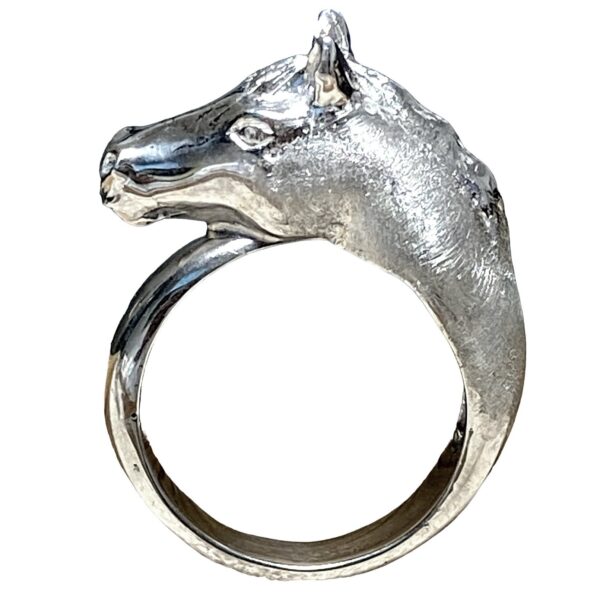 ANILLO de plata rodinada modelo "CABALLO" - Image 5
