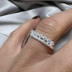 ANILLO de plata rodainda modelo CORONA