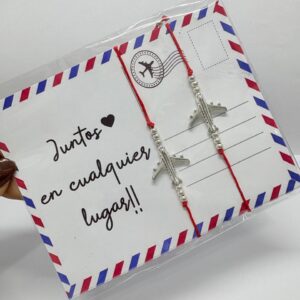 SET de pulseras de hilo modelo "VIAJE"