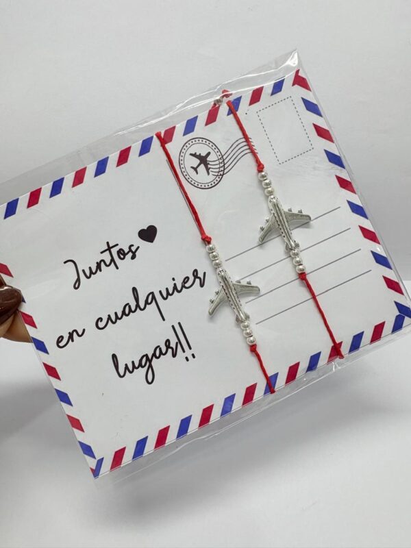 SET de pulseras de hilo modelo "VIAJE"