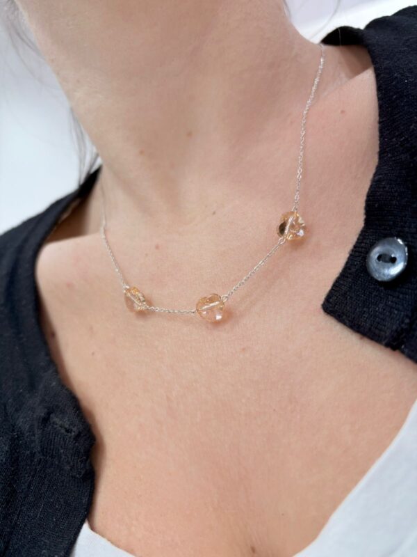 CONJUNTO de plata 925 y corazones de cristal europeo