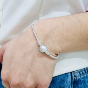 PULSERA de acero blanco de aprox 18cm