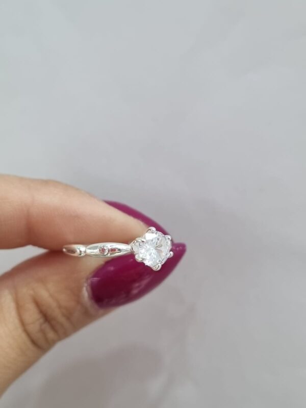 ANILLO de plata rodinada modelo ""BARI - Image 5