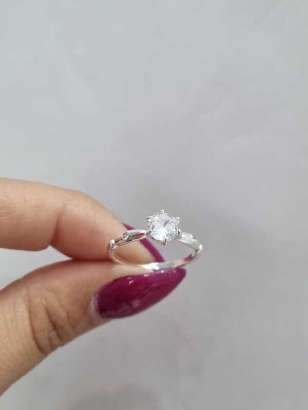ANILLO de plata rodinada modelo ""BARI - Image 9