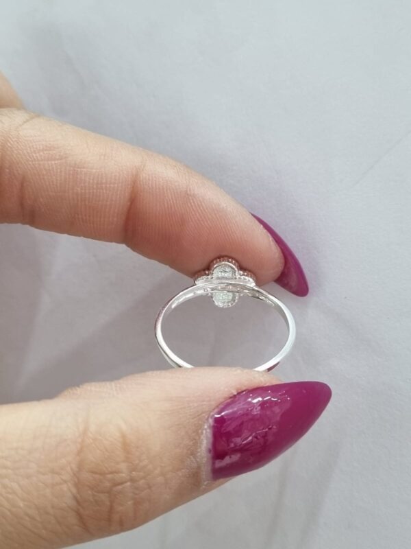 ANILLO de plata rodinada modelo "TREBOL" - Image 4