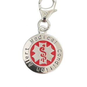 DIJE DE PLATA LINEA MONONA MODELO ALERTA CONDICION MEDICA