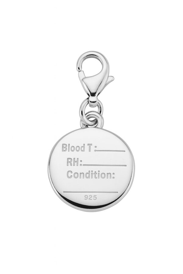 DIJE DE PLATA LINEA MONONA MODELO ALERTA CONDICION MEDICA - Image 2