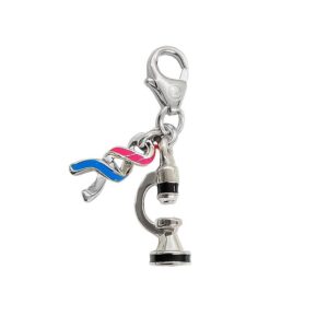 DIJE DE PLATA LINEA MONONA MODELO MICROSCOPIO