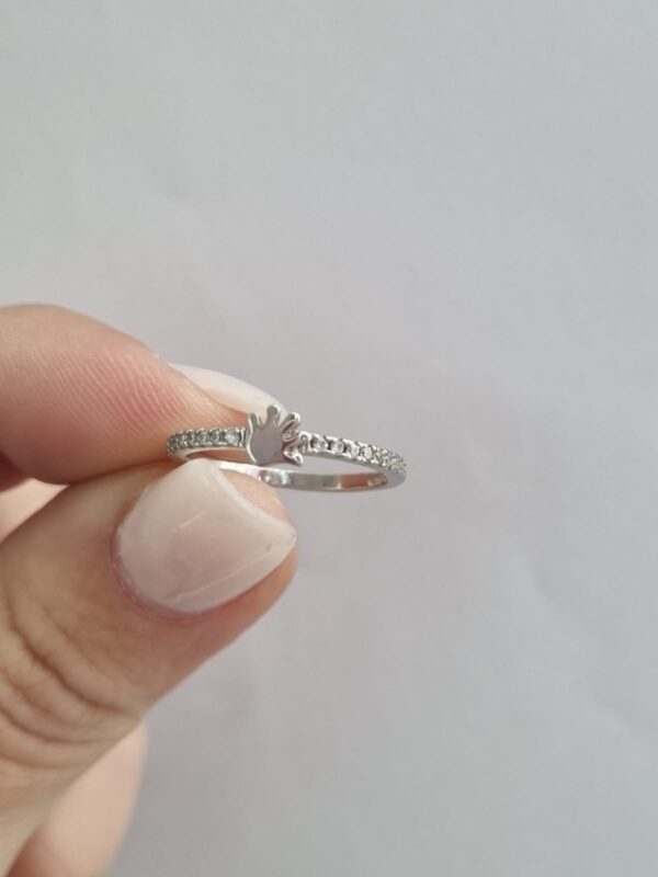 ANILLO de plata rodinada modelo "Manito" N°11 - Image 2
