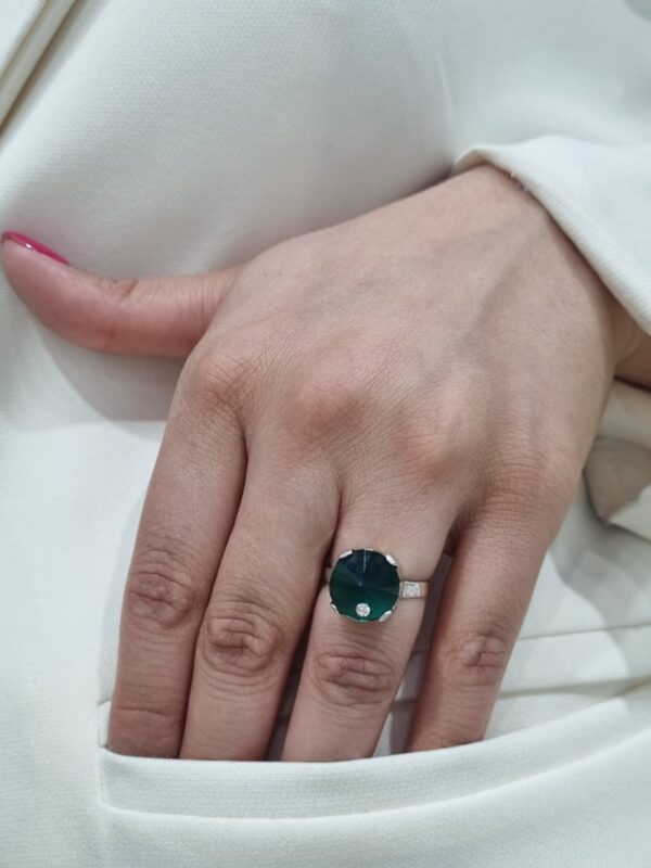 ANILLO de plata con cristal europeo N16