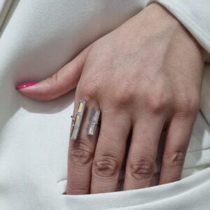 ANILLO de aliacion con cristal europeo N14