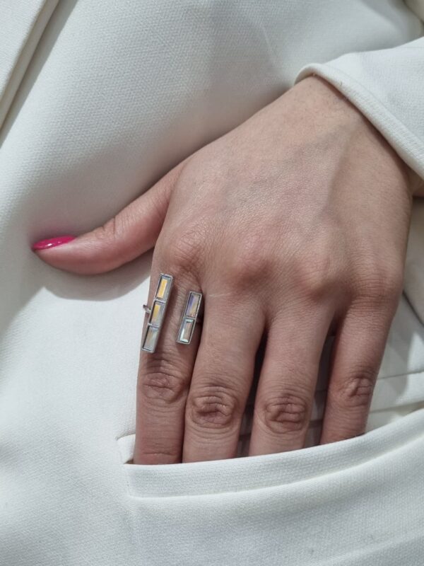 ANILLO de aliacion con cristal europeo N14