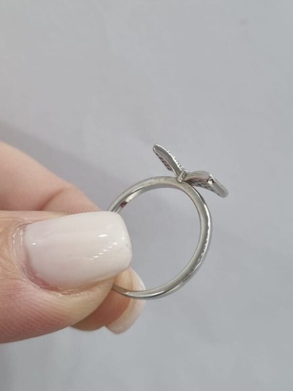 ANILLO de plata rodinada diseño "Moño" N°10 - Image 3