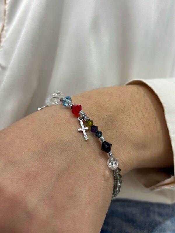 PULSERA de plata con cristal europeo modelo LA VIDA DE JESÚS - Image 3