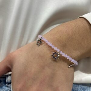 PULSERA de plata con cristal europeo modelo ÁNGEL DE LA GUARDA.