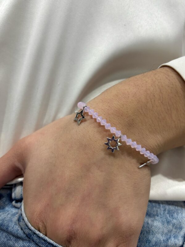 PULSERA de plata con cristal europeo modelo ÁNGEL DE LA GUARDA.