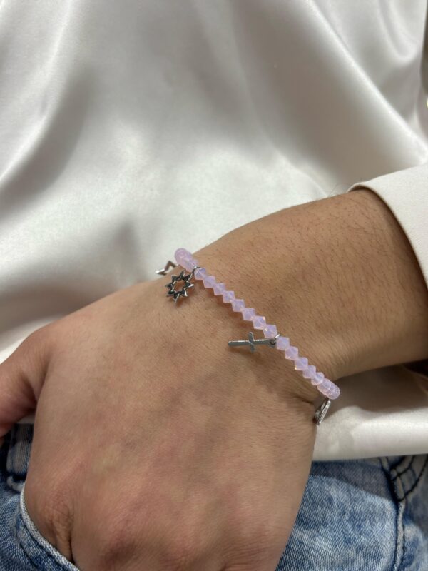 PULSERA de plata con cristal europeo modelo ÁNGEL DE LA GUARDA. - Image 2