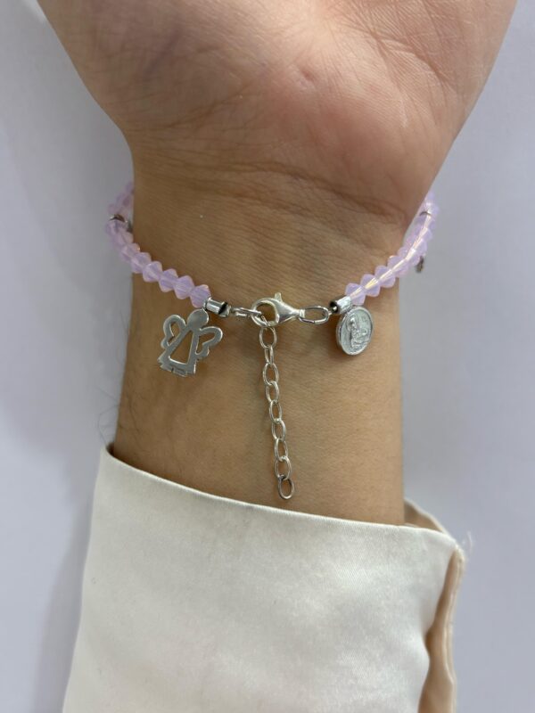 PULSERA de plata con cristal europeo modelo ÁNGEL DE LA GUARDA. - Image 3